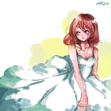 ウエディングドレスを着た真姫