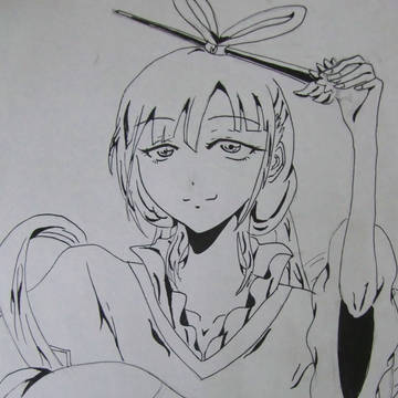 練　紅玉　白黒w