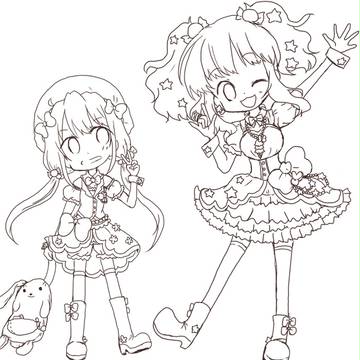 【デレマス】あんきら塗り絵【線画】