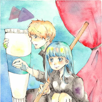 また12色の心で好きな背景をかきたしてく