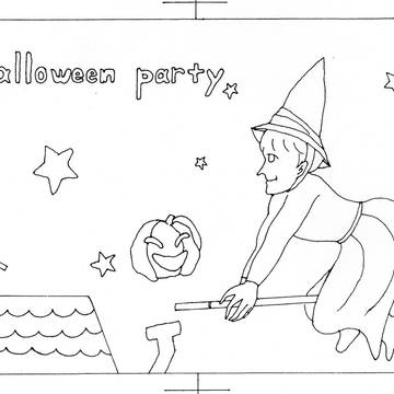 [フリー素材]ハロウィン[塗り絵]