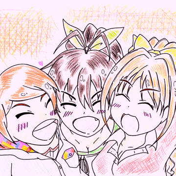 3人の笑顔