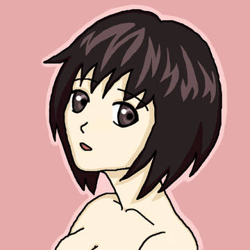 女の子がピンク色の彼女は驚き