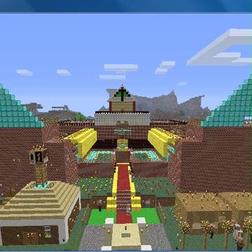 マイクラで作った、自分の城 (家)