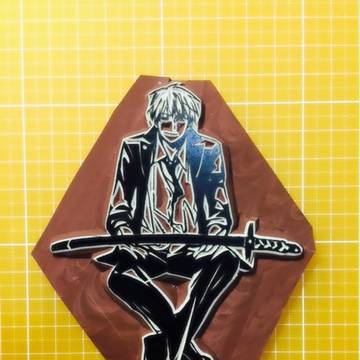 【消しゴムはんこ】劍聖