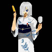 浜風、食べ物の屋台堪能しました。　ドット絵ver