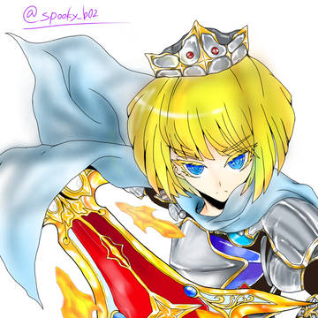 【初投稿】騎士王アーサー描きました