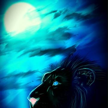 月下黒獅子