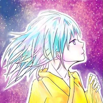 宇宙を見上げる