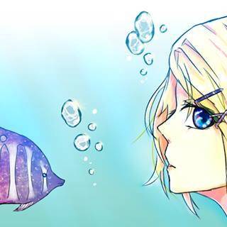 リンちゃん海の中