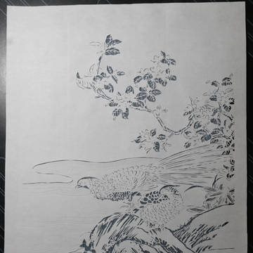 桃に雉