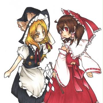【東方】れいむとまりさ【らくがき】