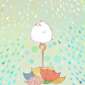 雨かさかさ