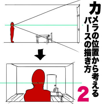 カメラの位置から考えるパースの描き方2