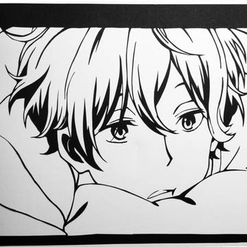 折木奉太郎・切り絵