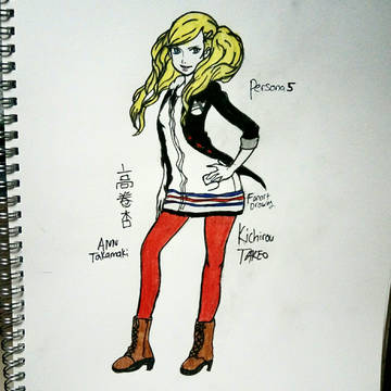 Fanart drawing of Ann takamaki 