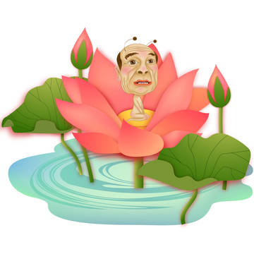 ハスの花の妖精