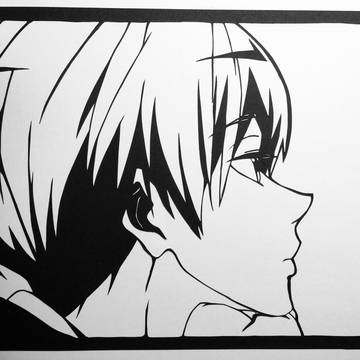 七瀬遙・切り絵