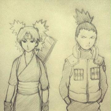 【落書き】NARUTO(シカテマばっか)
