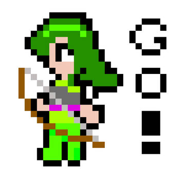 ドット絵、東北ずん子ワンドロ