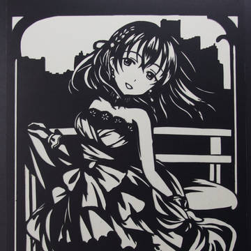 [九天の玄女]藤原肇、切り絵