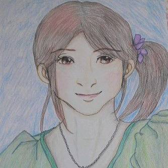 某Ｙ嬢の似顔絵（着色のみ）