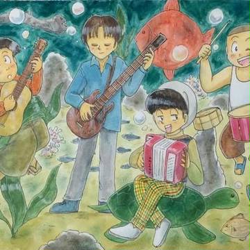 【イラリク】　手描きで「海の底の４たま」