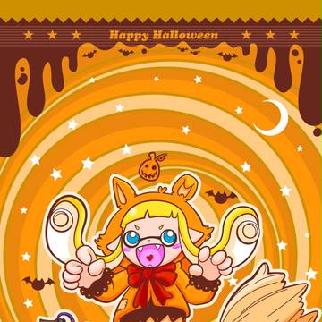 スプラトゥーンハロウィン壁紙（iPhone6sサイズ)