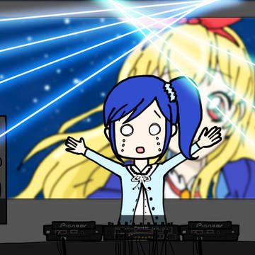 「SHINING LINE*」で号泣するDJ中の霧矢あおい