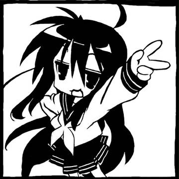 切り絵風まほろさん＆こなたん