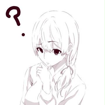考えてるハテナちゃん