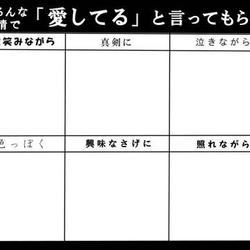 いろんな表情で「愛してる」と言ってもらう
