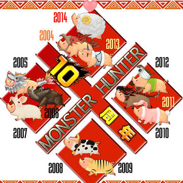 モンハン10周年記念とそのパーツたち