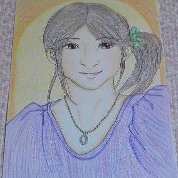 某Ｙ嬢の似顔絵Ⅱ（着色のみ）