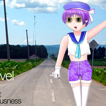 セーラー服の旅人少年