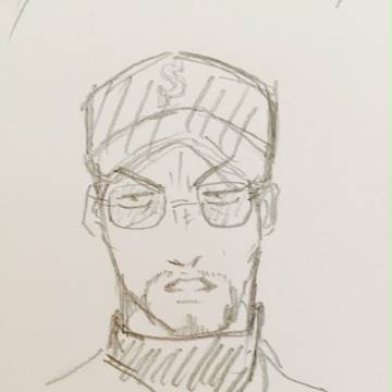 犬の散歩まで地味に時間あったから落書き♡片岡監督