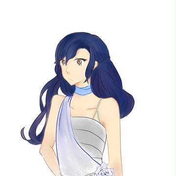 青い髪 と 金色の目