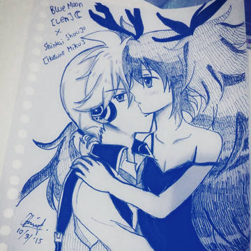 Blue moon! Len × Shinkai!Miku