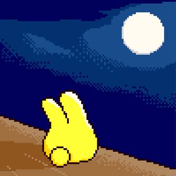 お月見するカーバンクル