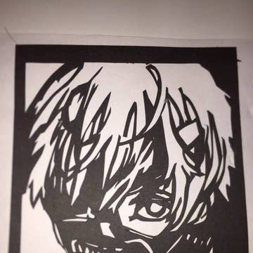 金木研「切り絵で作ってみた」