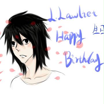 Happy birthday to L.Lawliet！