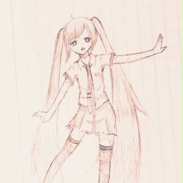 ミクちゃん落書き