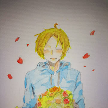 花と少年