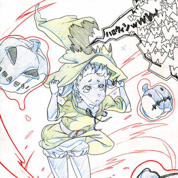 線画_ハロウィン