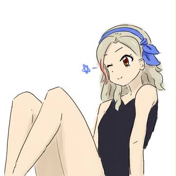 濃い青が似合いそうな娘