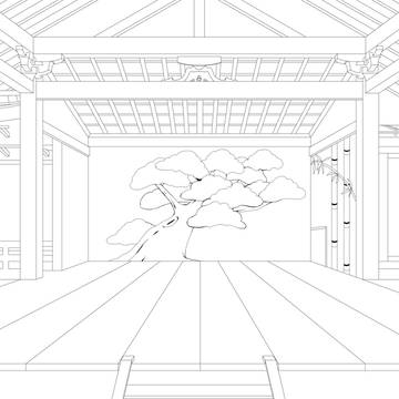 【素材】能楽堂らしきもの