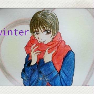 あたたかいね、マフラー♪