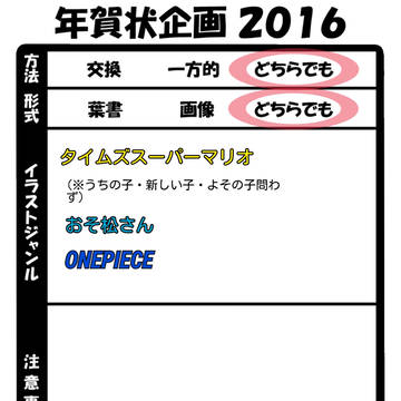 年賀状企画2016