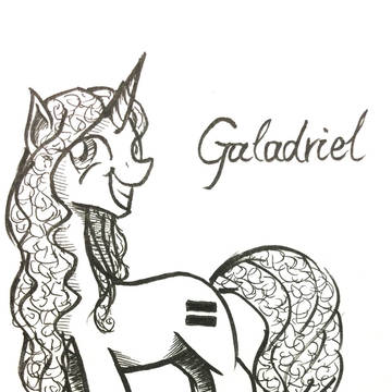 Galadriel as an equal pony