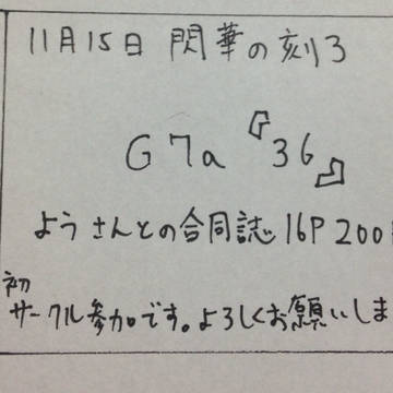 11/15閃華の刻3 清安合同誌サンプル